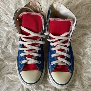Hightop Converse (Blue & Red)